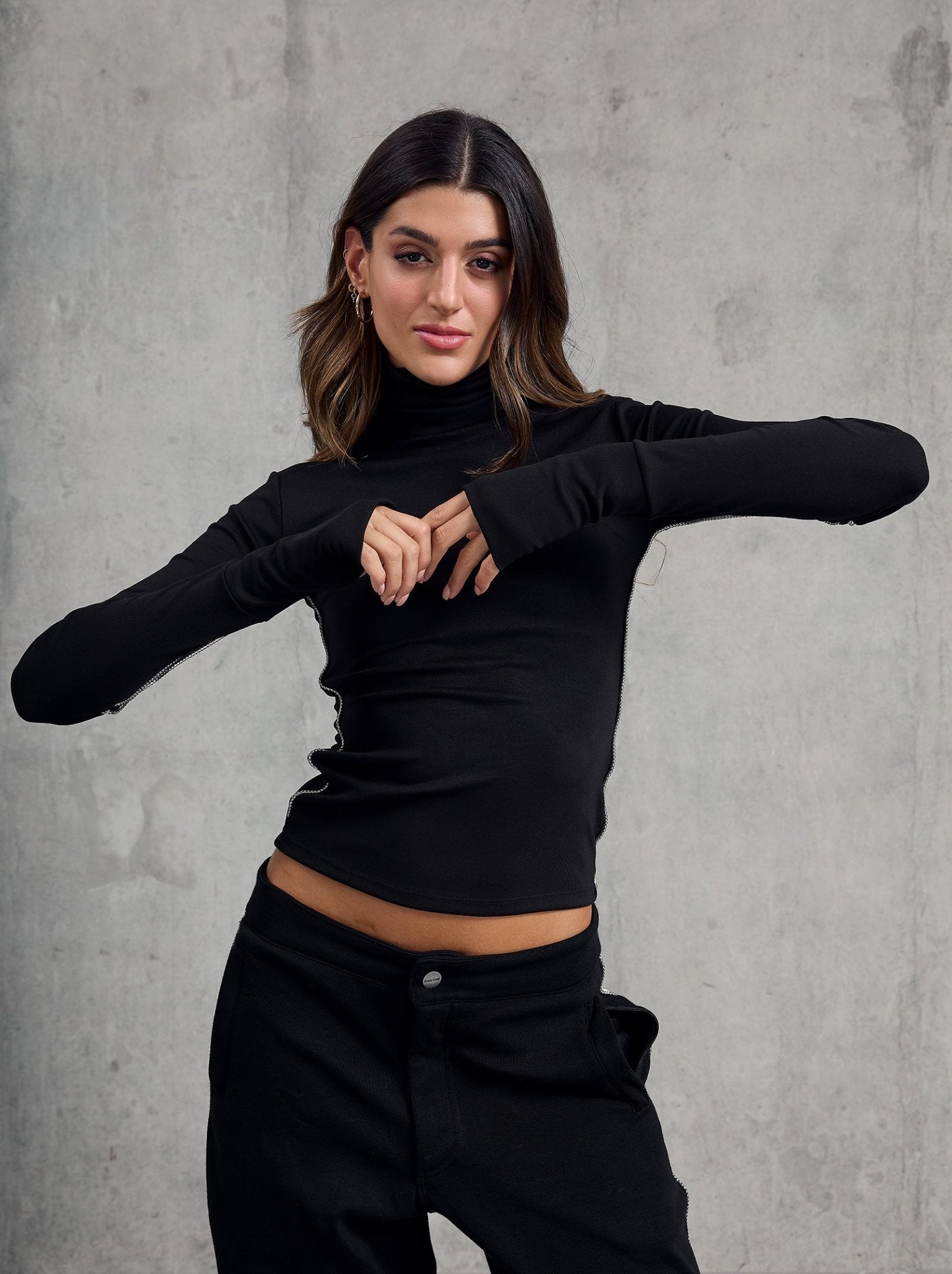 khloe long sleeve top amsterdam - ONEONE SWIMWEAR