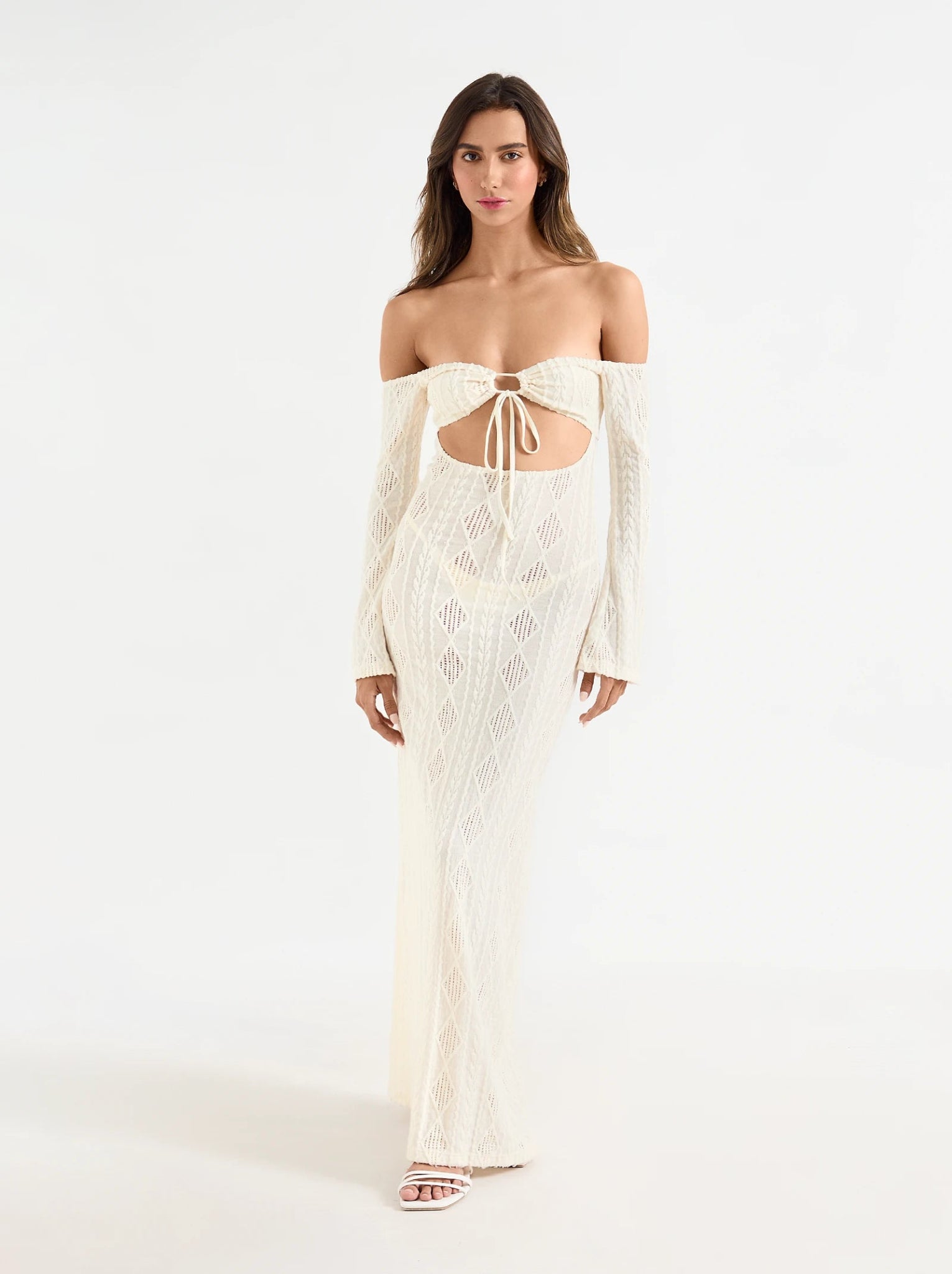 loreth long dress ice cream - ONEONE SWIMWEAR