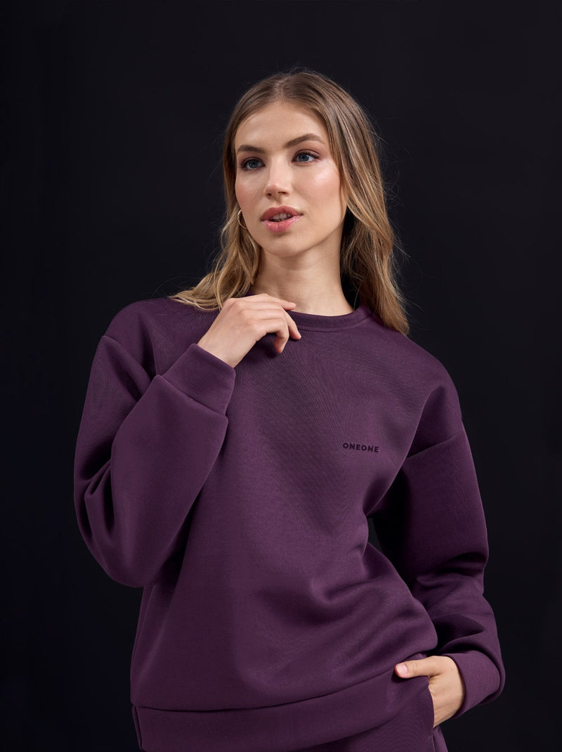 quinn crewneck mulberry