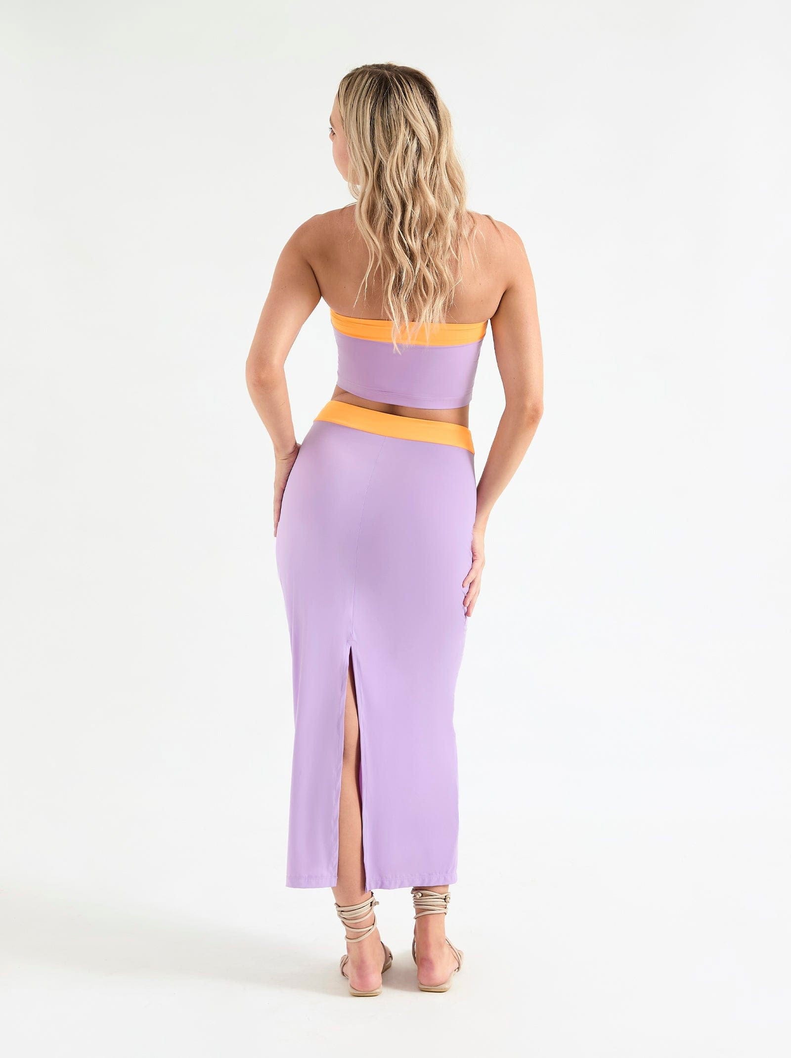 sharon long skirt pink sand - ONEONE SWIMWEAR