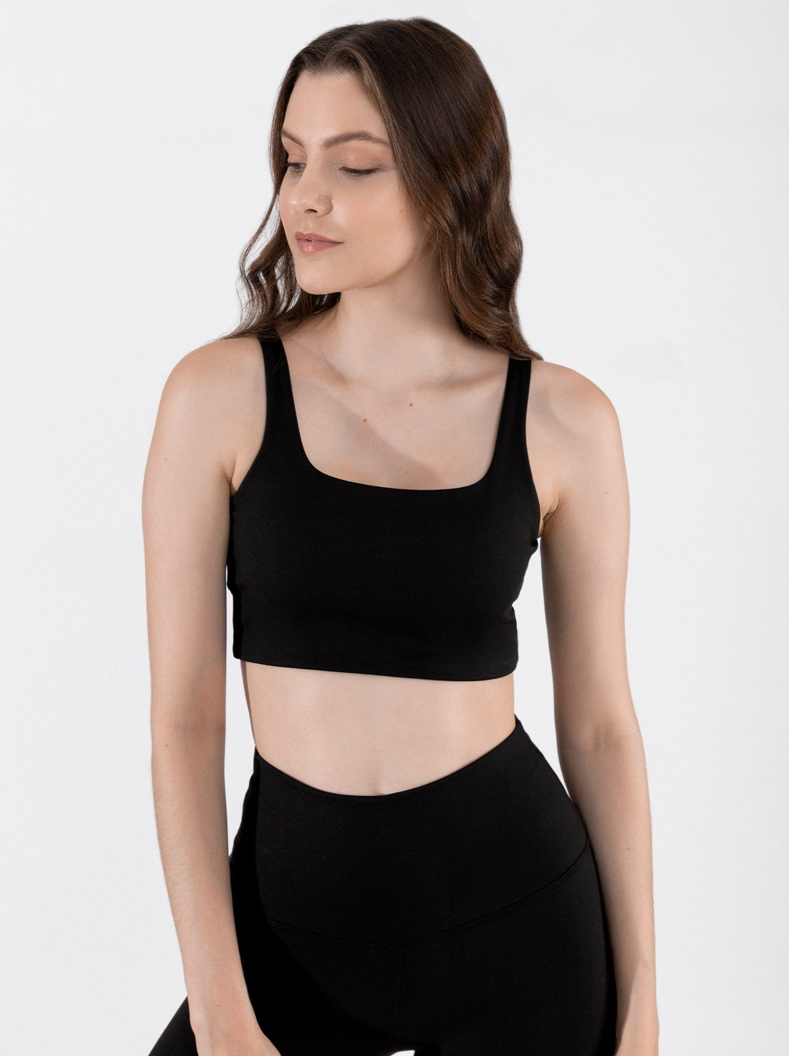 square bra jet black - Final Sale